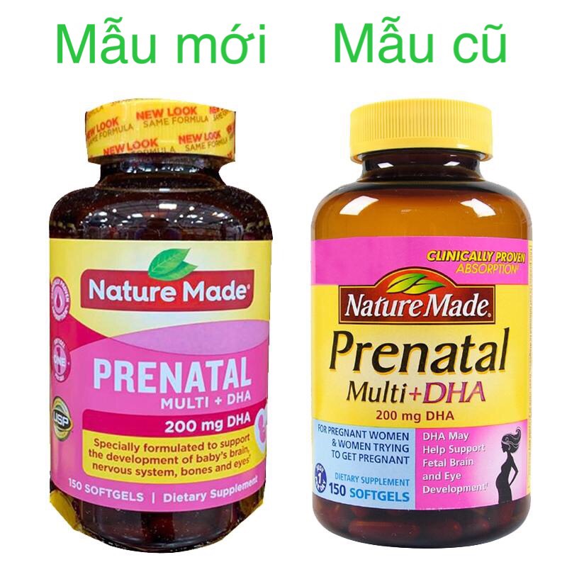 Dha Prenatal Nature Made Mỹ Hộp 150 Viên Bổ Sung Dha Cho Bà Bầu 